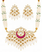 Zoya Kundan Pearl-Drop Choker Set