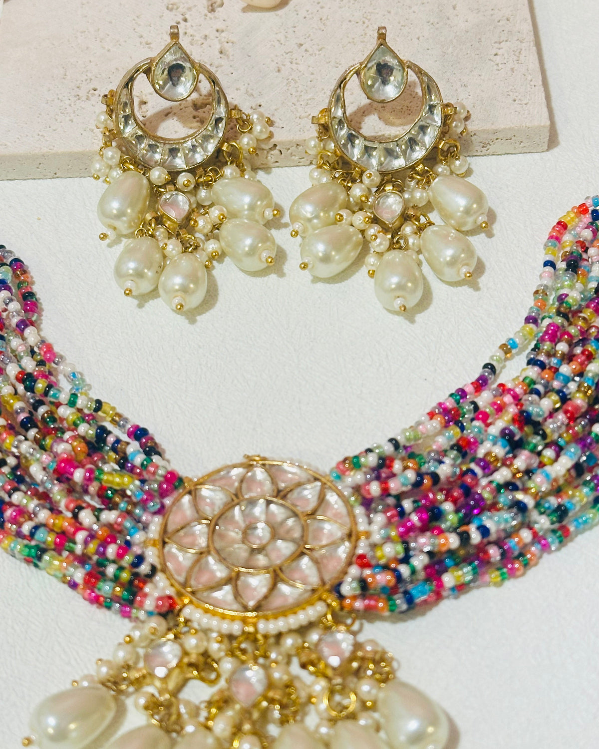 Gulrang Multicolor Pachi Kundan Choker Set