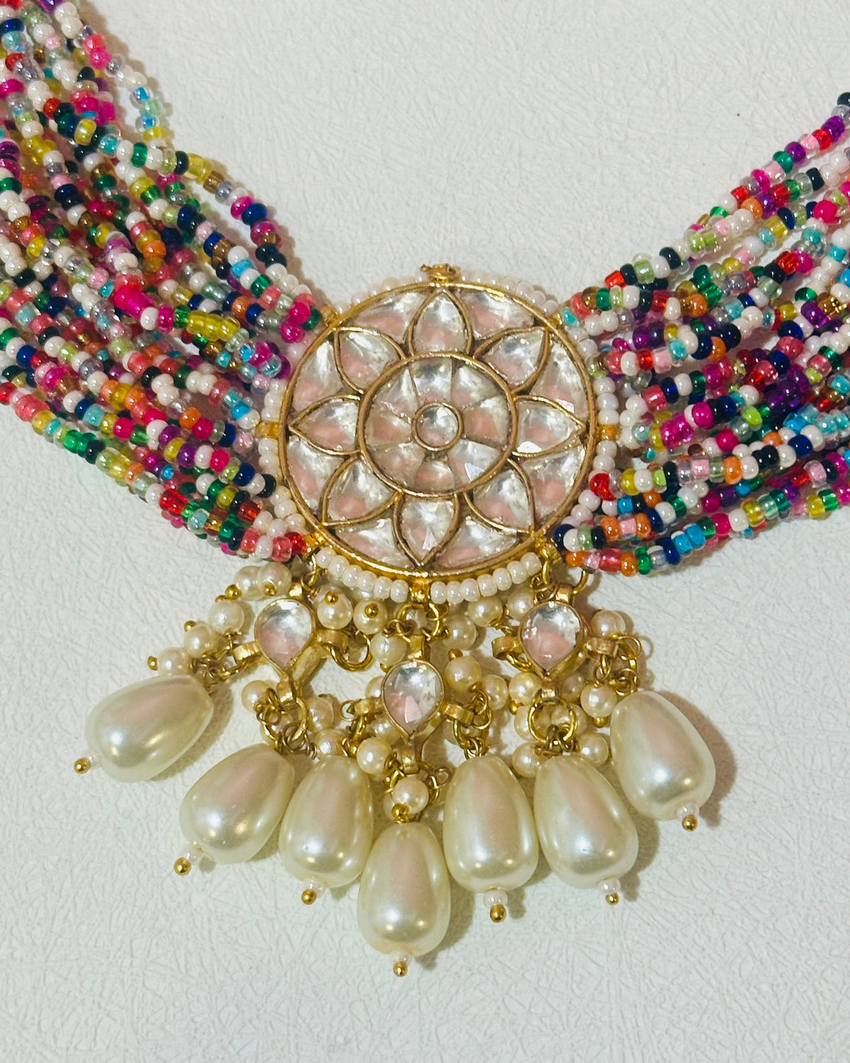 Gulrang Multicolor Pachi Kundan Choker Set