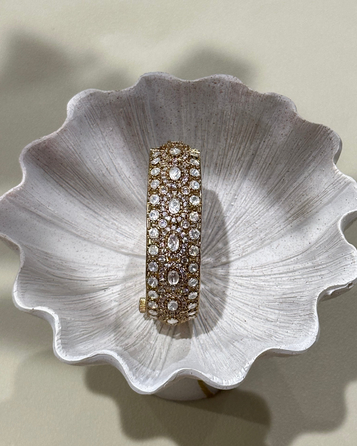 Zarmina Moissanite Polki Kada