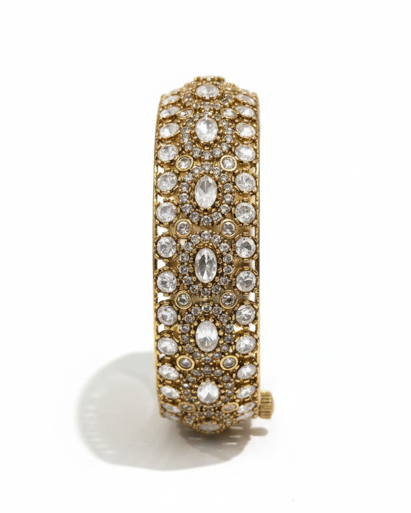 Zarmina Moissanite Polki Kada