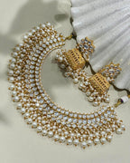 Meher Pachi Kundan Necklace Set