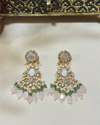 Ayla Kundan Mother-of-Pearl Drop Earrings