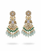 Ayla Kundan Mother-of-Pearl Drop Earrings