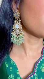 Ayla Kundan Mother-of-Pearl Drop Earrings